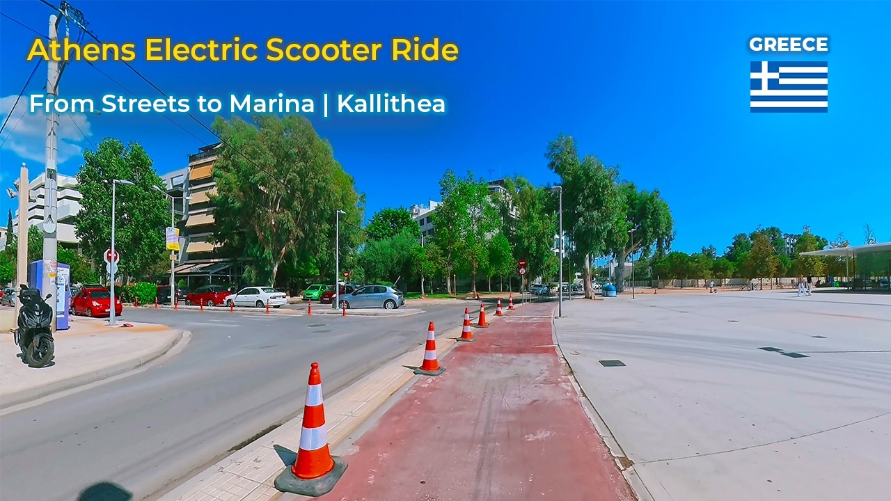 Electric Scooter Ride in Kallithea Athens | Epaminonda, Filippou, Esplanada Park & Marina | Greece