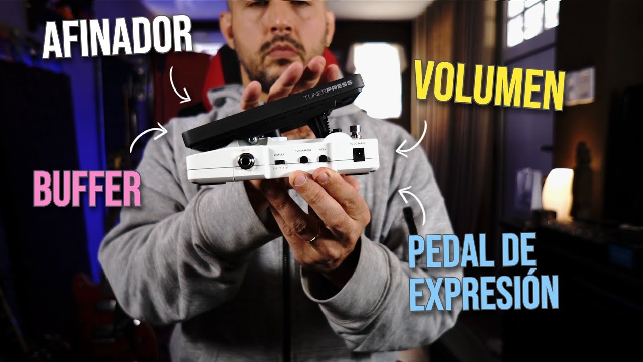 Tuner Press - HOTONE - 4 en 1 (Afinador, pedal de volumen, pedal de expresión y Buffer!)