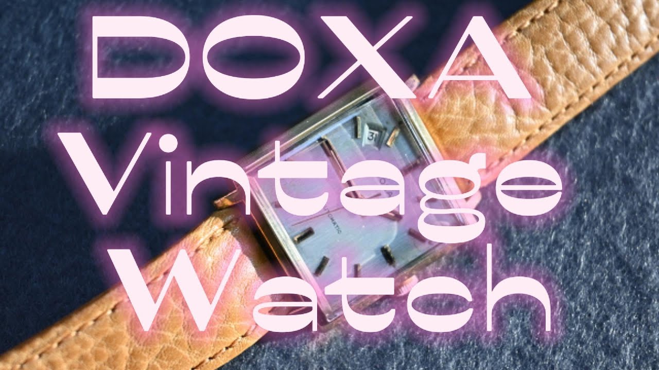 DOXA Vintage Watch quadratische Automatik Uhr aus den 60er mit Datum zwischen 10 & 11 Uhr Position