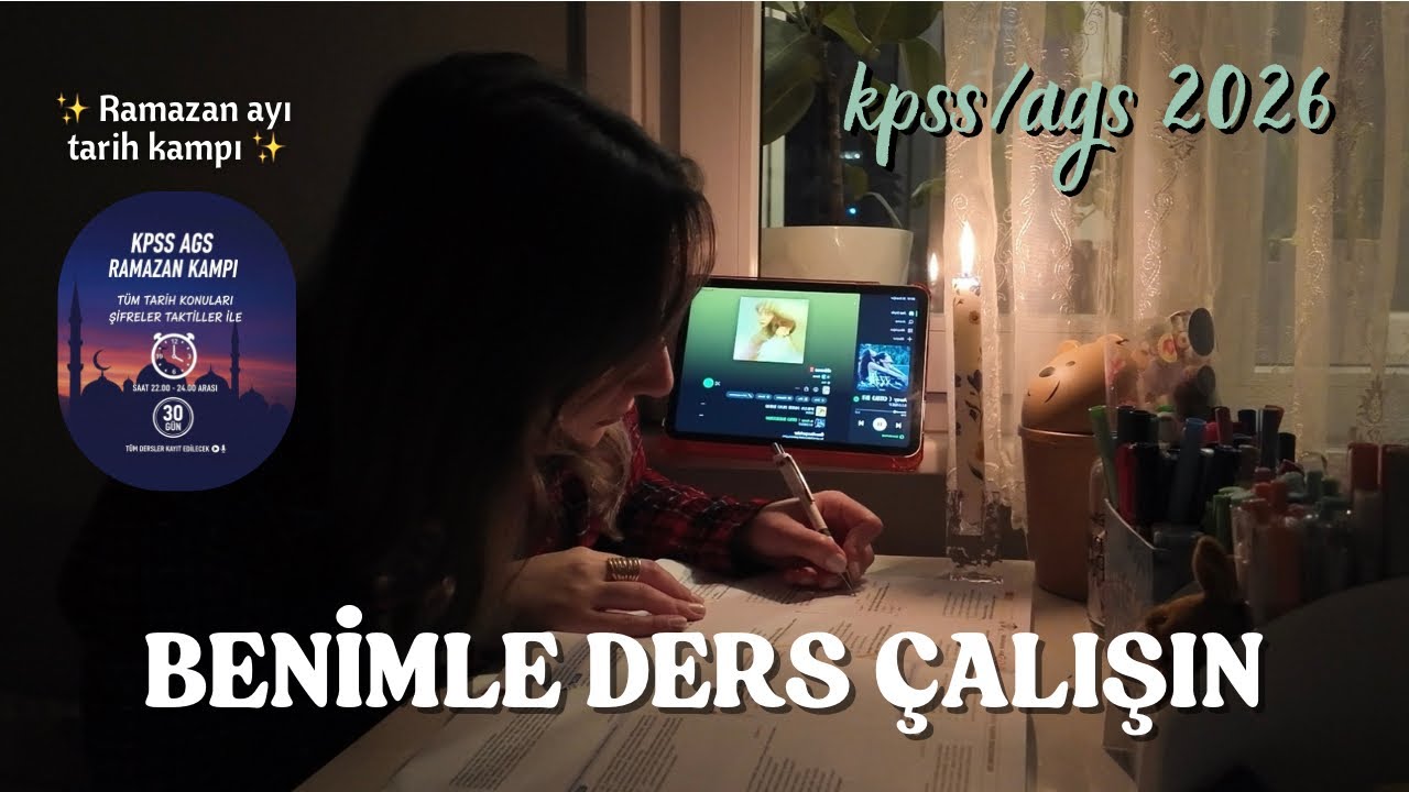 gece ders çalışalım, ramazan ayı tarih kampı.. 🌙 | kpss/ags 2026 ✨ #kpss #ags 