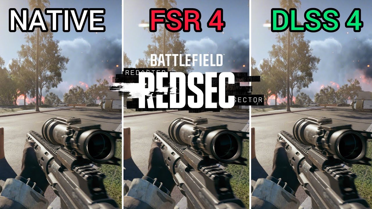 DLSS 4 vs FSR 4 vs 1080P NATIVE - Battlefield RedSec - How Big Is The Difference?
