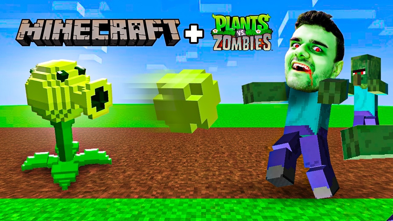 Plants Vs Zombies Dentro Do Minecraft É Insano!!