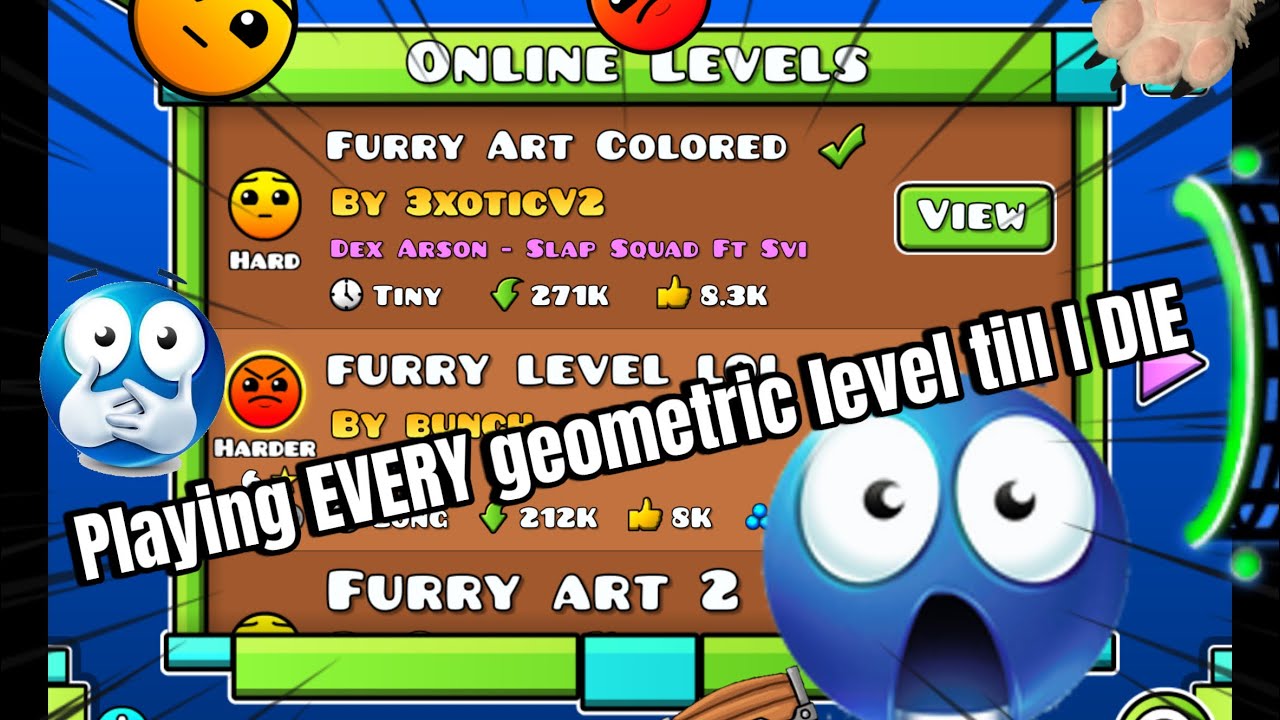 playing EVERY geometry level till I DIE😡😡😡 (I’m a noob don’t hate me)