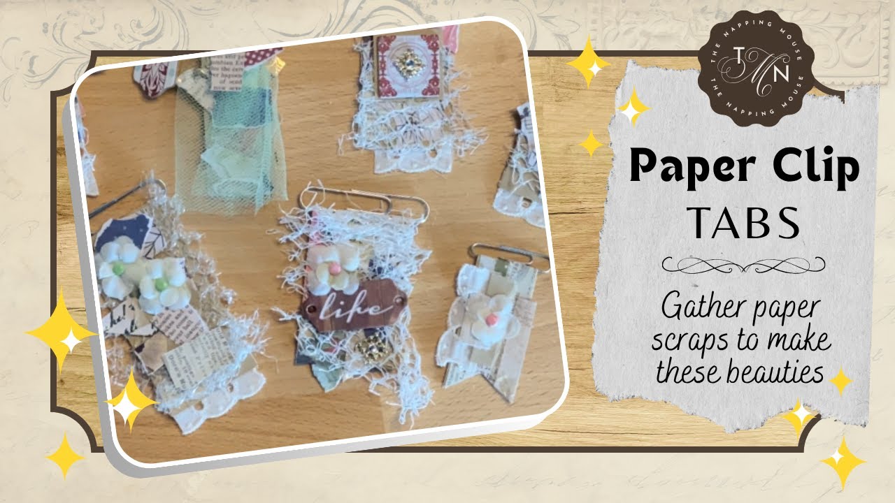✂️ Paper Clip Tabs ✂️| TUTORIAL Let's use up those scraps and make tabs that hold ephemera in place