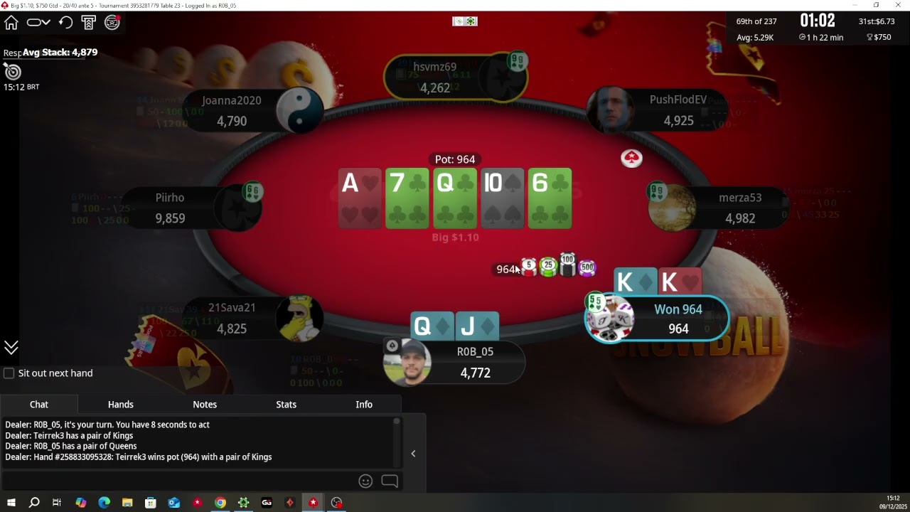 De 1 a 100 Dolares Jogando Poker Online no Pokerstars 15º Torneio