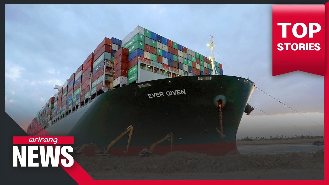 Stranded ship in Suez canal mostly refloated