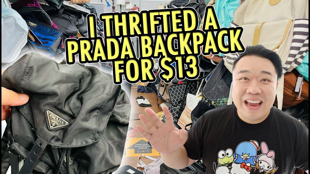 THRIFTED A $13 PRADA BAG AT THE GOODWILL! #HADRIANTHRIFTS #TRIPTOTHETHRIFT #THRIFTWITHME #OCGOODWILL