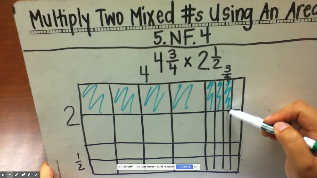 Multiplying Mixed Fractions Using Area MOdels