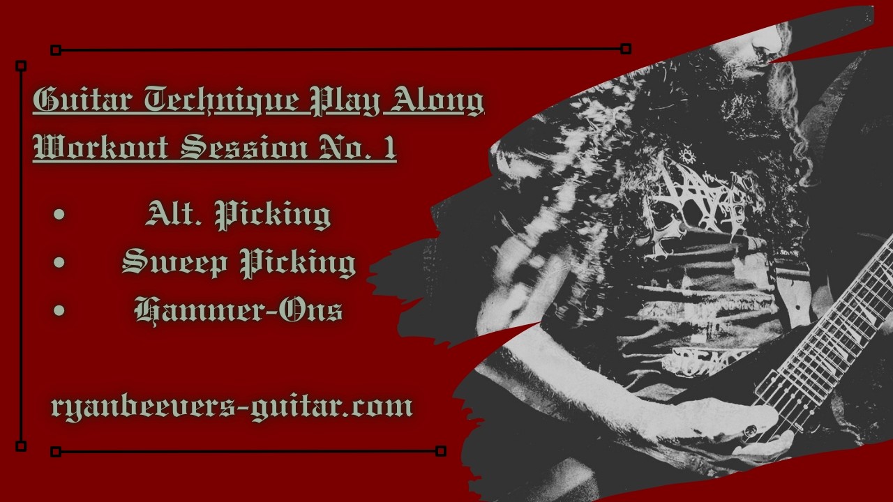 Guitar Technique Play Along Workout Session No. 1 (With Tabs)
