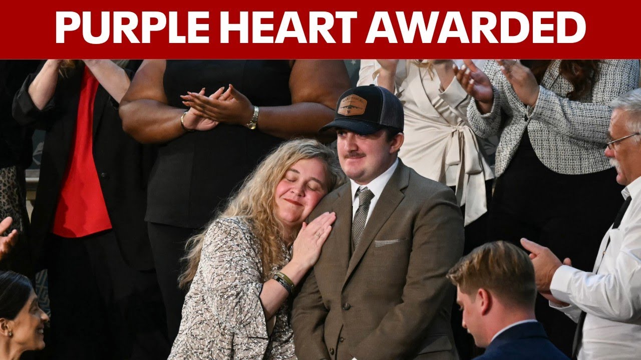 National guardsman shot in D.C., Andrew Wolfe, receives the Purple Heart