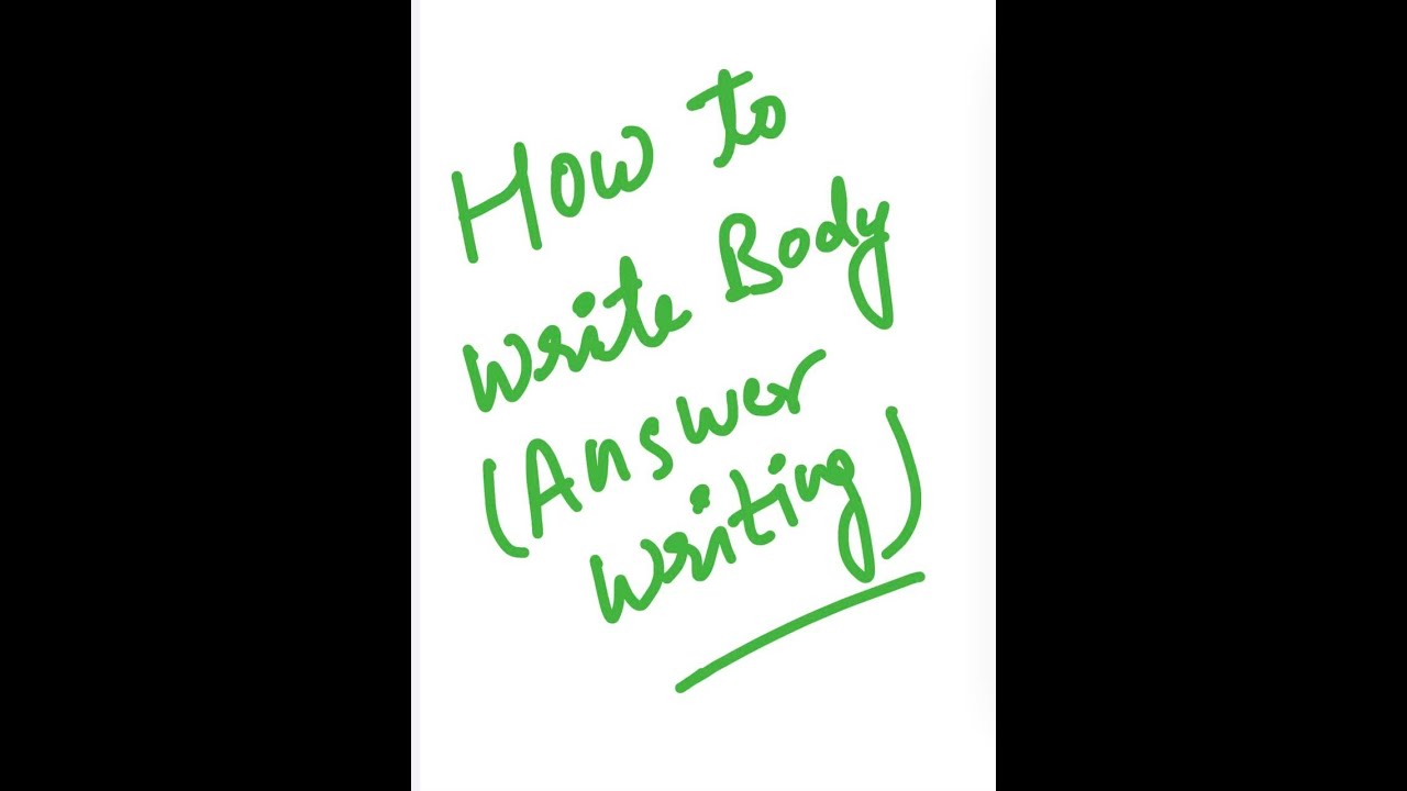 Mains Answer Writing (UPSC) Best strategy