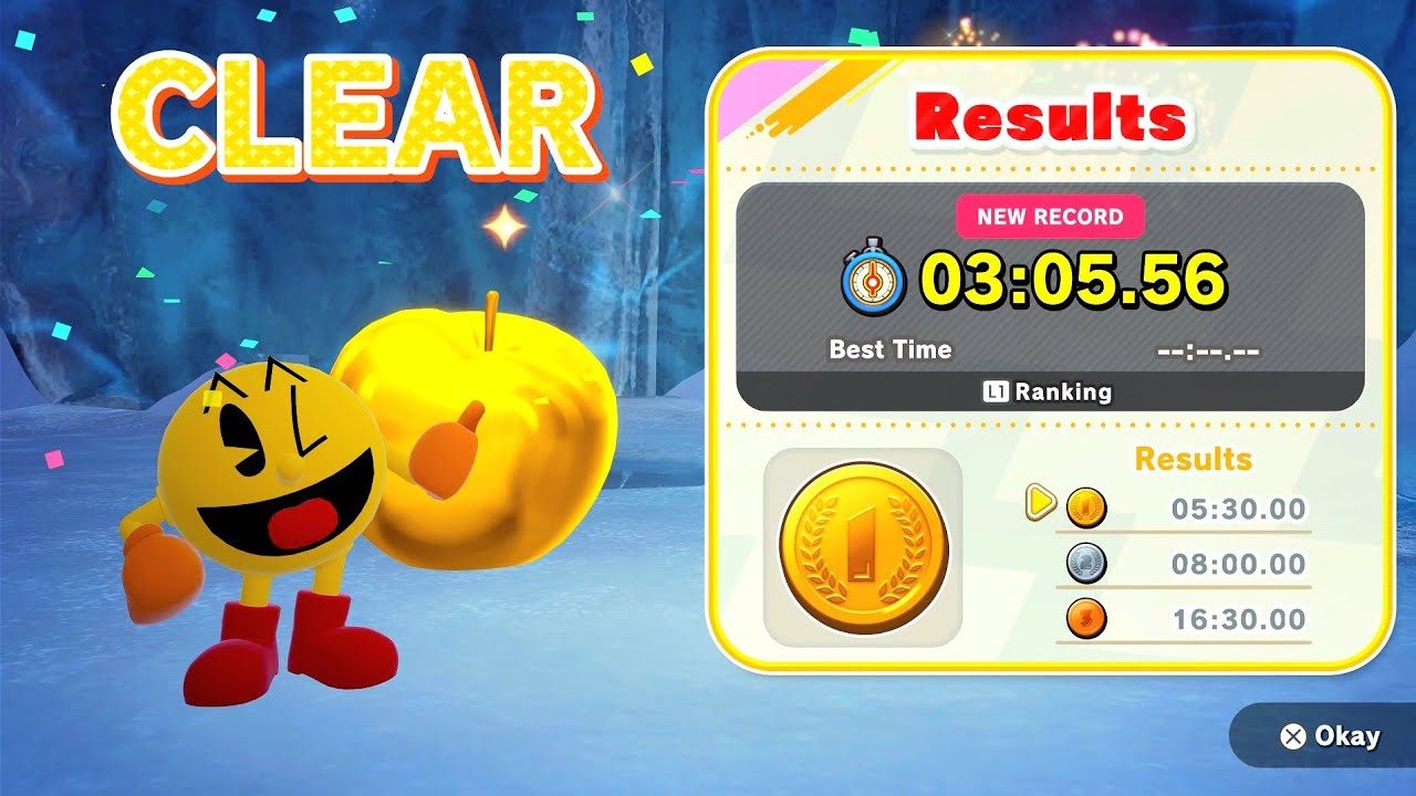 Pac-Man World 2 Re-PAC - World 3: Snowy Mountain Time Trials (GOLD Rank)