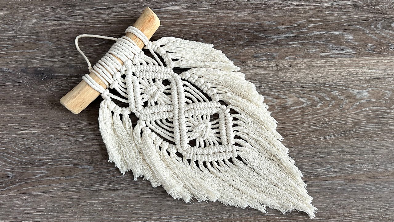 DIY Small Macrame Wall Hanging - EASY Boho Wall Art Tutorial for Beginners