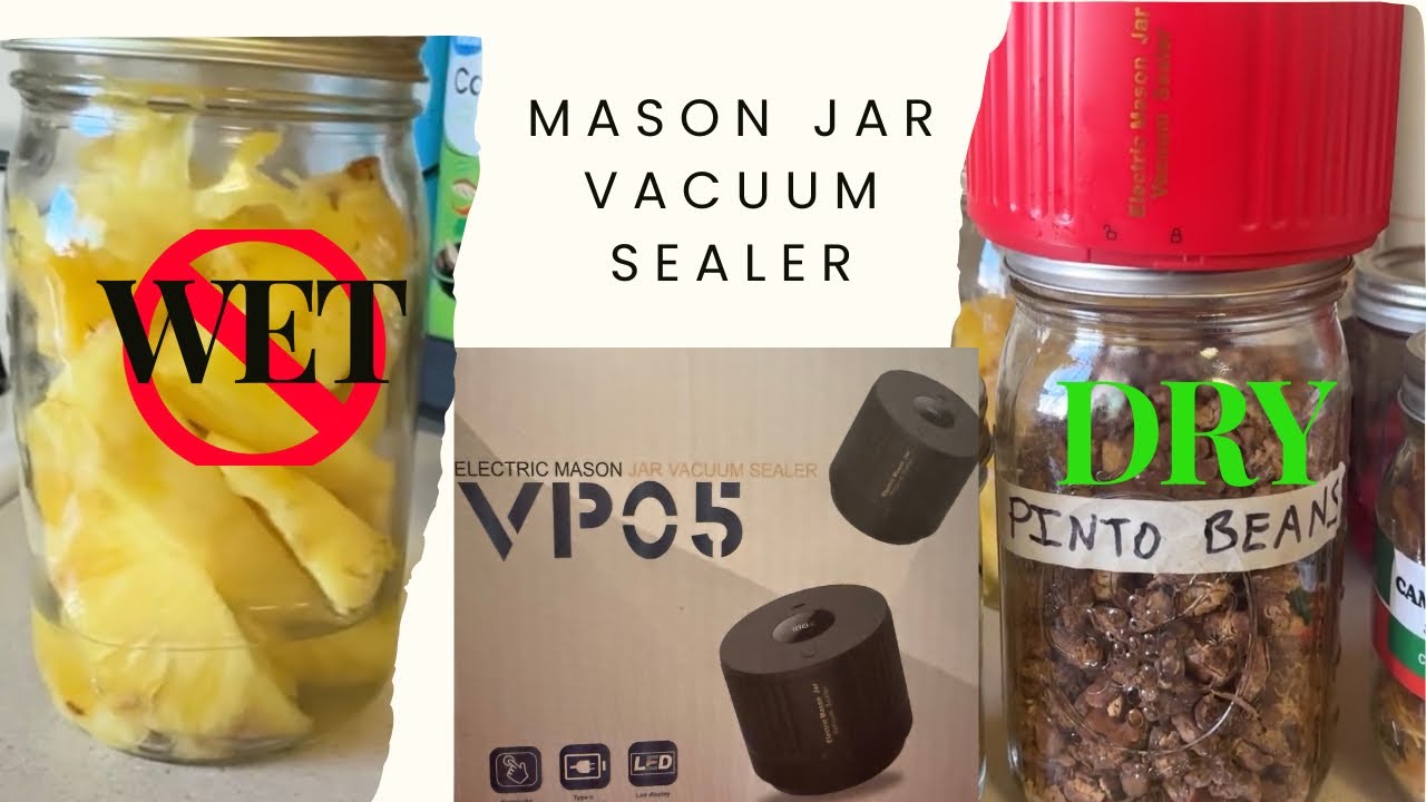 Вакуумный упаковщик для банок Mason Jar VP05 | Тест сравнения обезвоженных и влажных продуктов