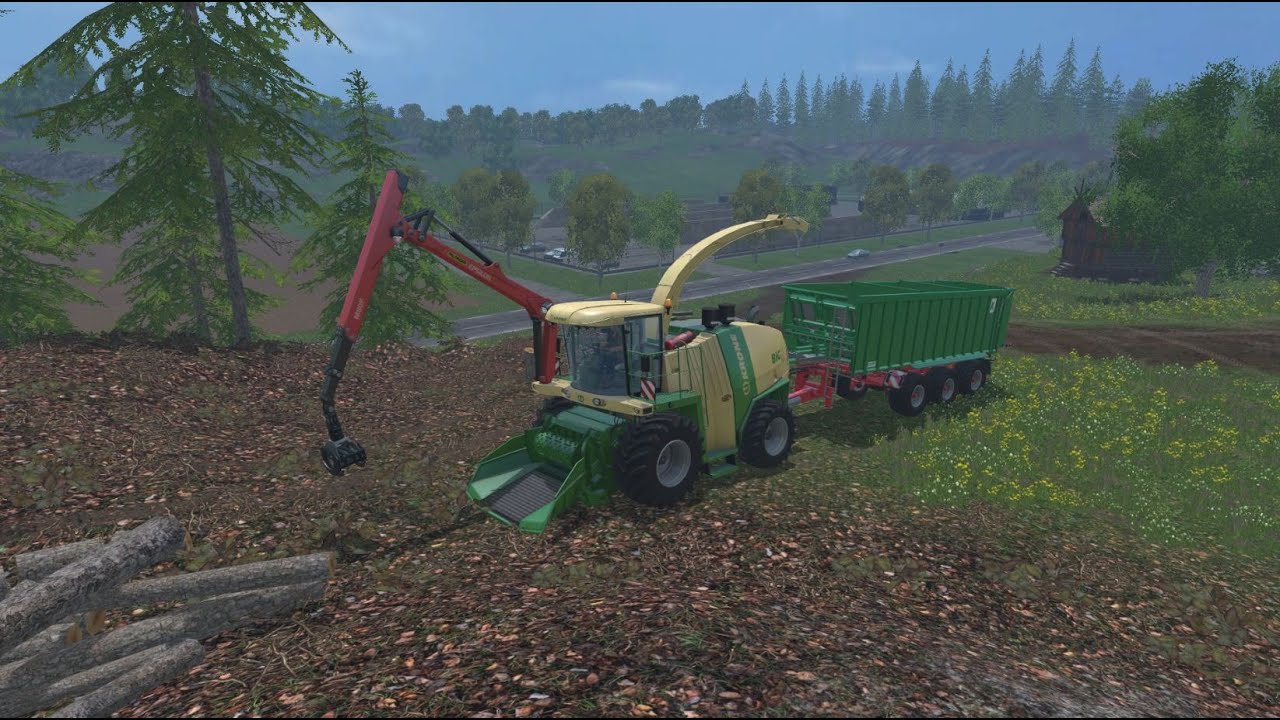 LS15 - Krone BIG X 1100 Crusher v 2.0  - Mod Vorstellung - Holz hacken