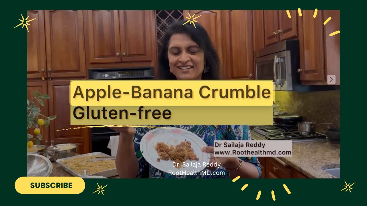 Gluten-free Apple Banana crumble
