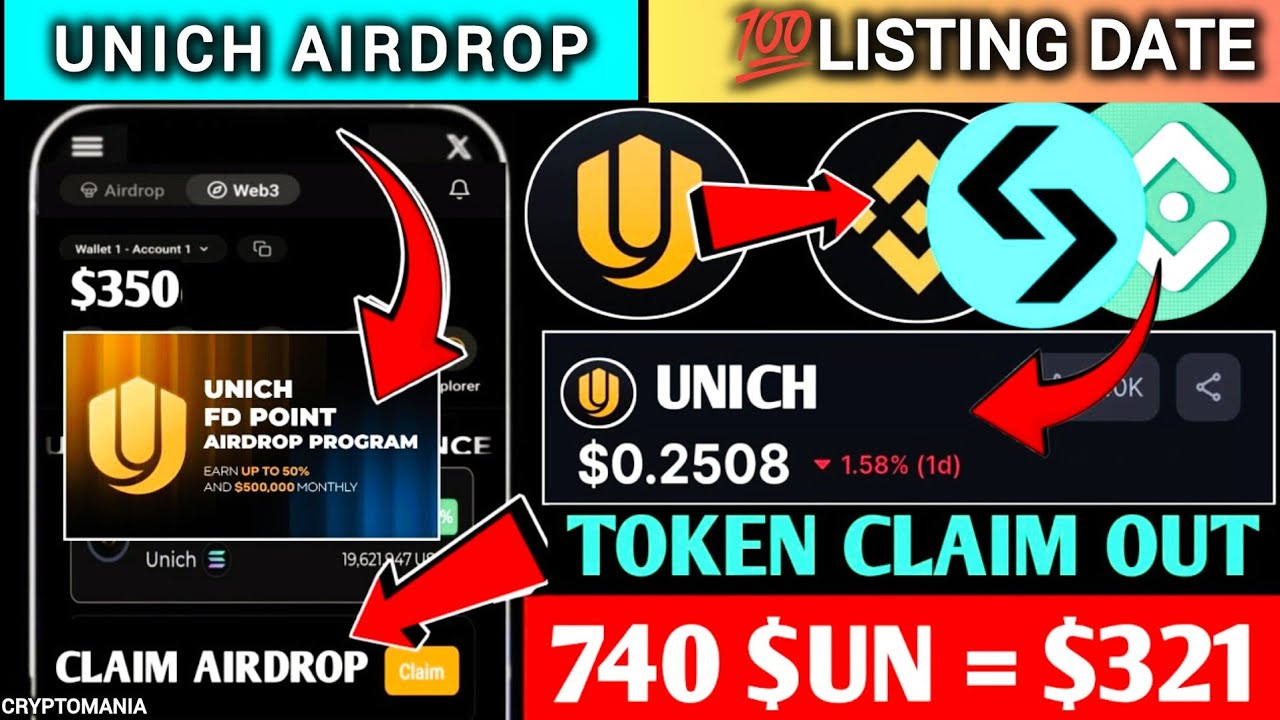 Unich Airdrop Listing On Binance ? Unich Airdrop New Update | Un Token Conversation Ratio, UN Price 