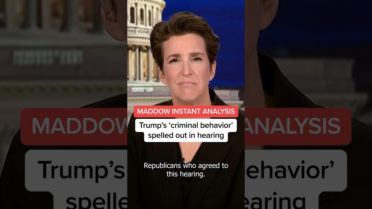 Maddow: Jack Smith spells out Trump's 'criminal behavior' at hearing