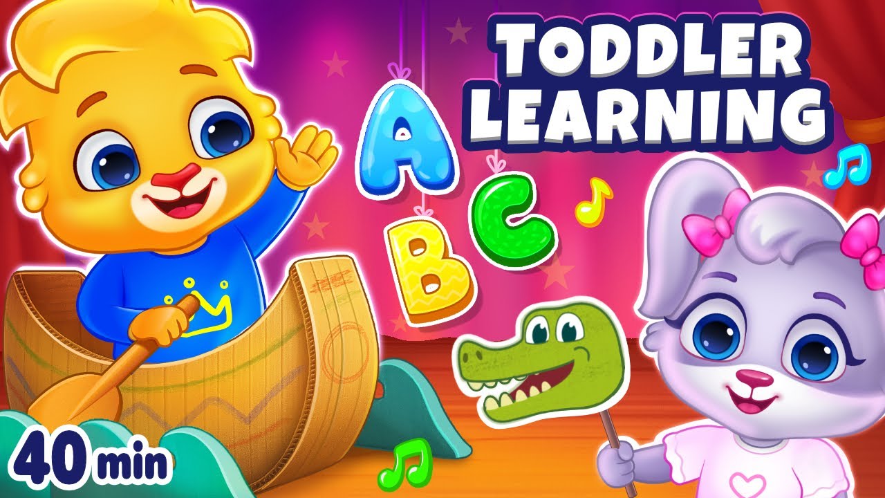 Toddler Learning ABCs, First Words, Colors, Numbers, Shapes | Baby Videos & Toddler Songs With Lucas