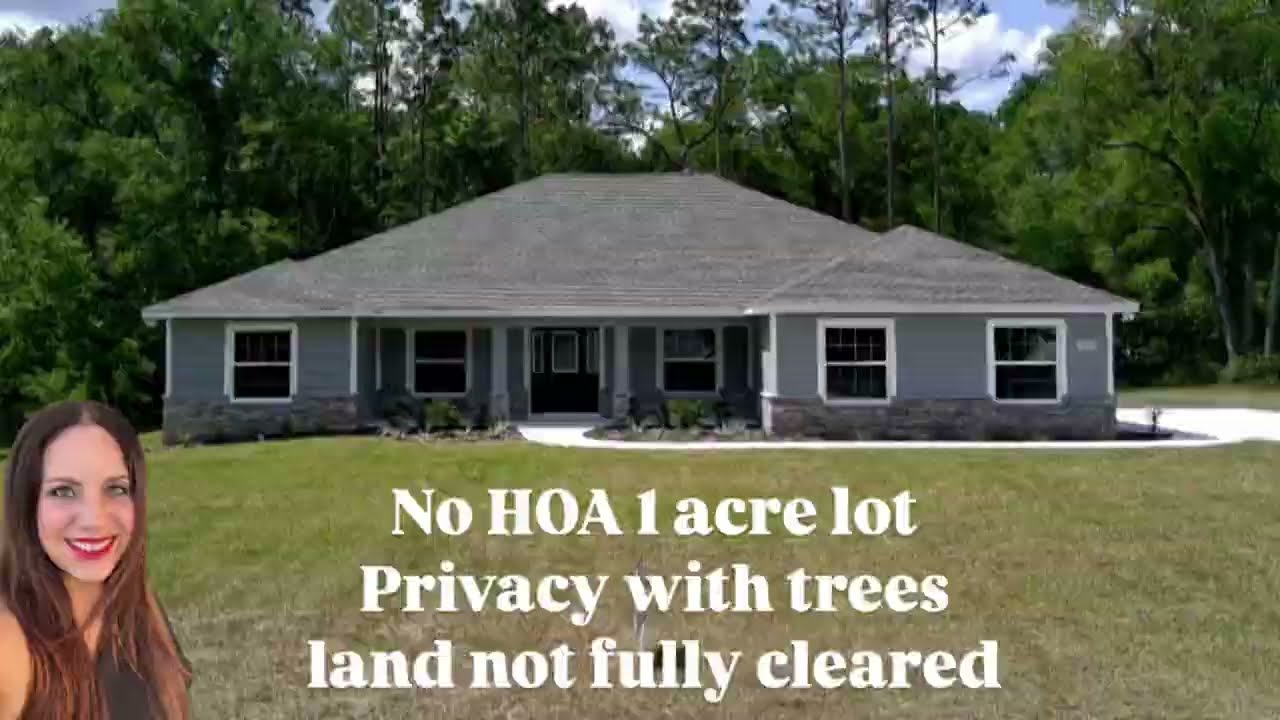 Over 2,500 sq ft Home with No HOA on 1 Acre Lot with Private Yard Ocala