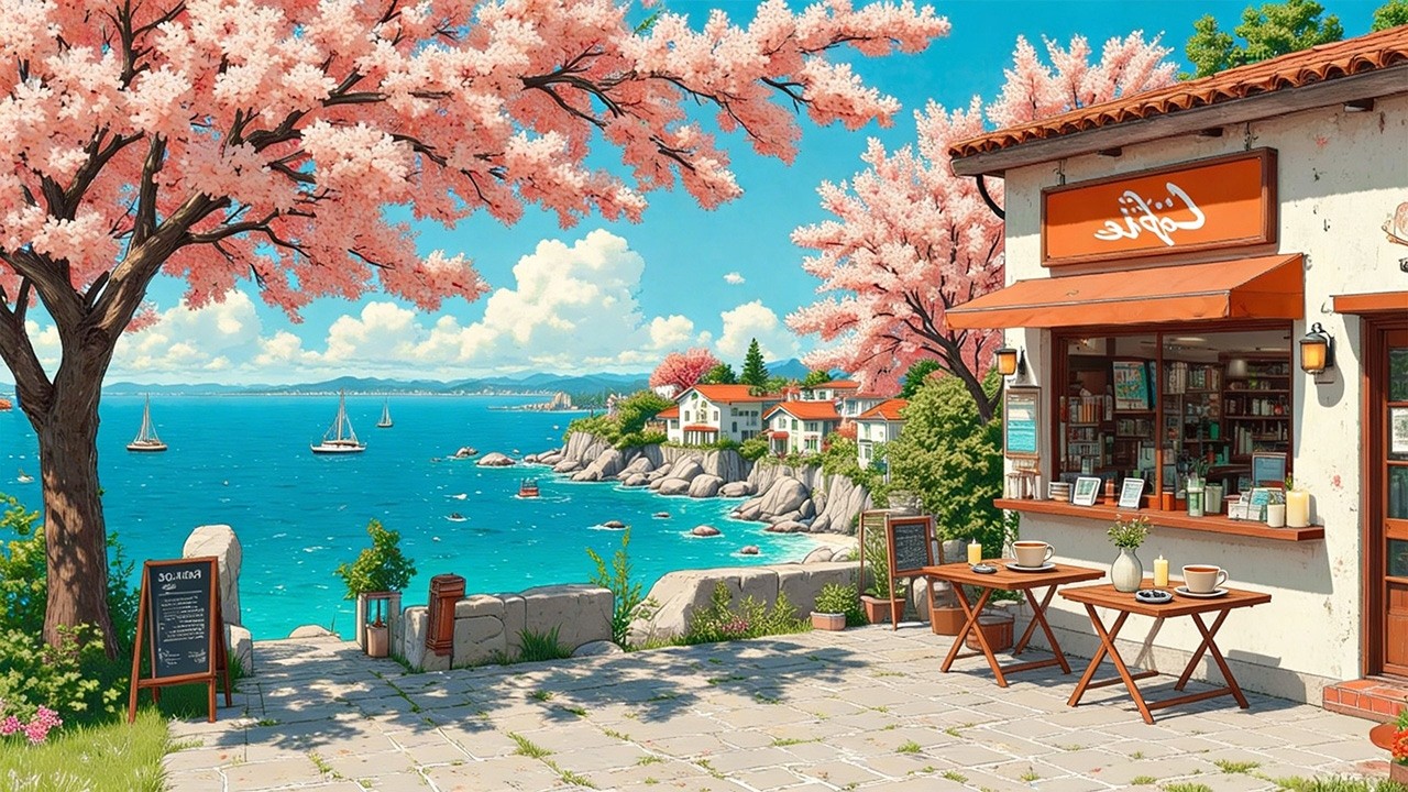 Relaxing Lofi Beats for Deep Work & Study 🌸 Cozy Coffee Shop Ambience ☕ Lofi Hip Hop