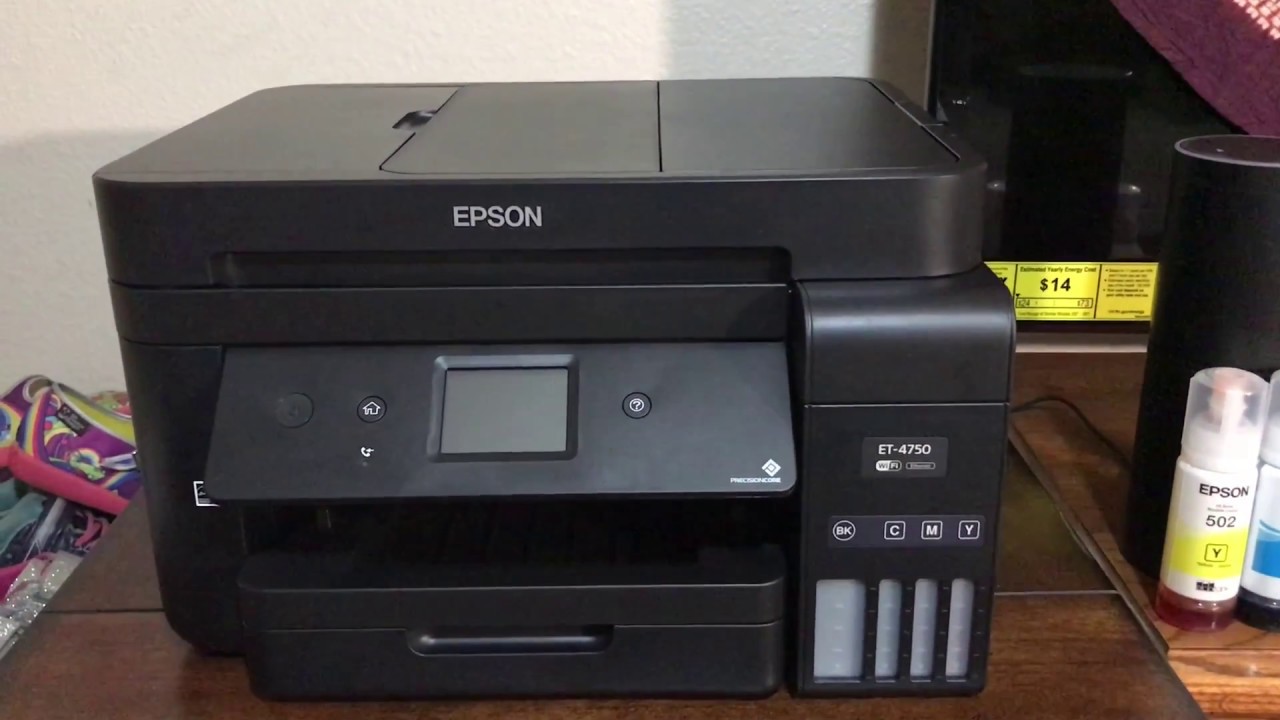Epson WorkForce ET-4750 EcoTank All-in-One Supertank Printer |How to fill ink|WIFI Setup