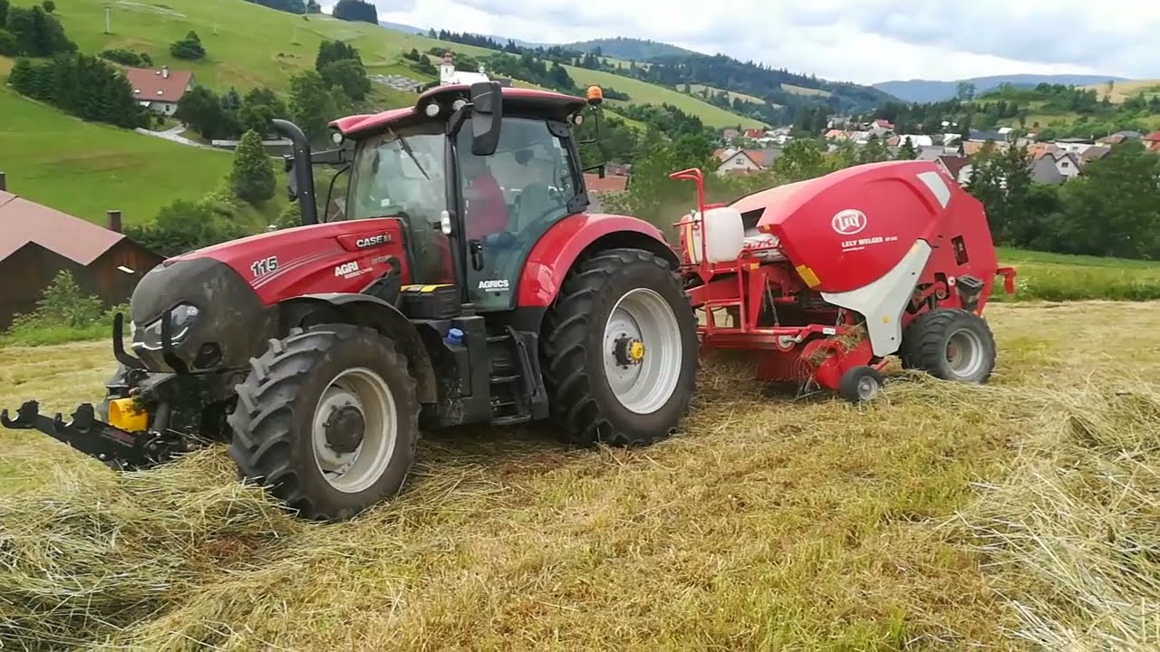 CASE IH Maxxum 115-Lisovanie horského sena
