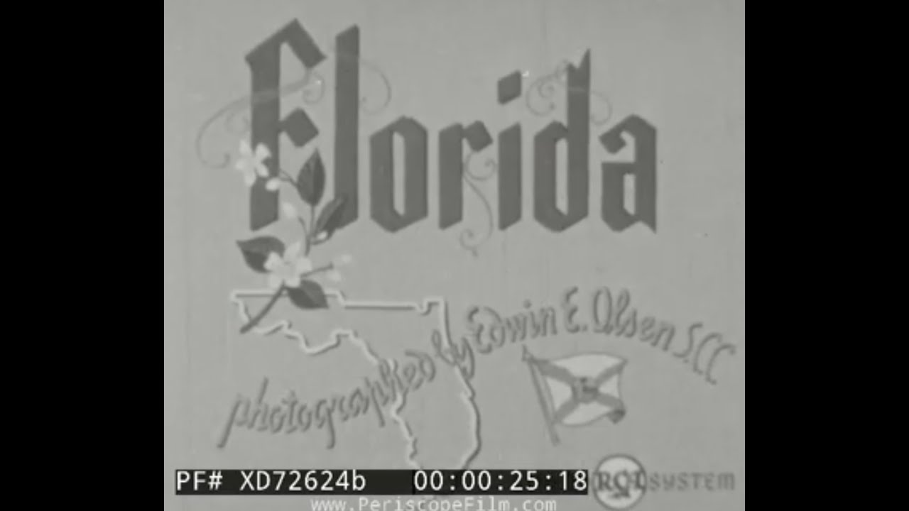“THIS LAND OF OURS - FLORIDA”  1947 TRAVELOGUE  ST. AUGUSTINE  MIAMI  JACKSONVILLE   XD72624b