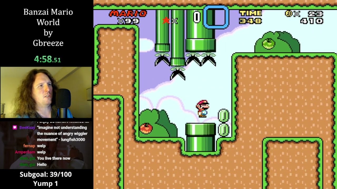 Banzai Mario World (the iconoclastic classic kaizo SMW romhack by GBreeze)