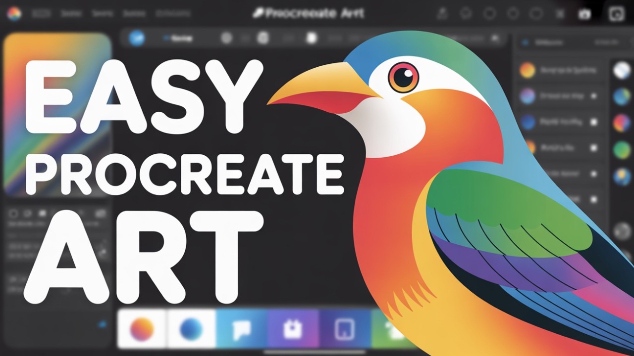 Простой урок по PROCREATE для начинающих: увлекательное рисование.