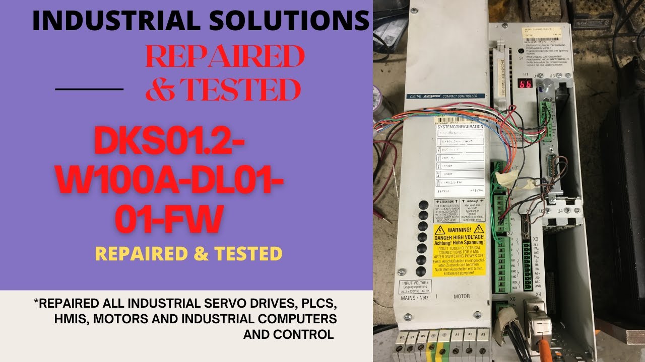 INDRAMAT DKS01.2-W100-DL01-FW ***REPAIRED & TESTED*** FAULT: NOT ENABLE / STAND ON BB DISPLAY