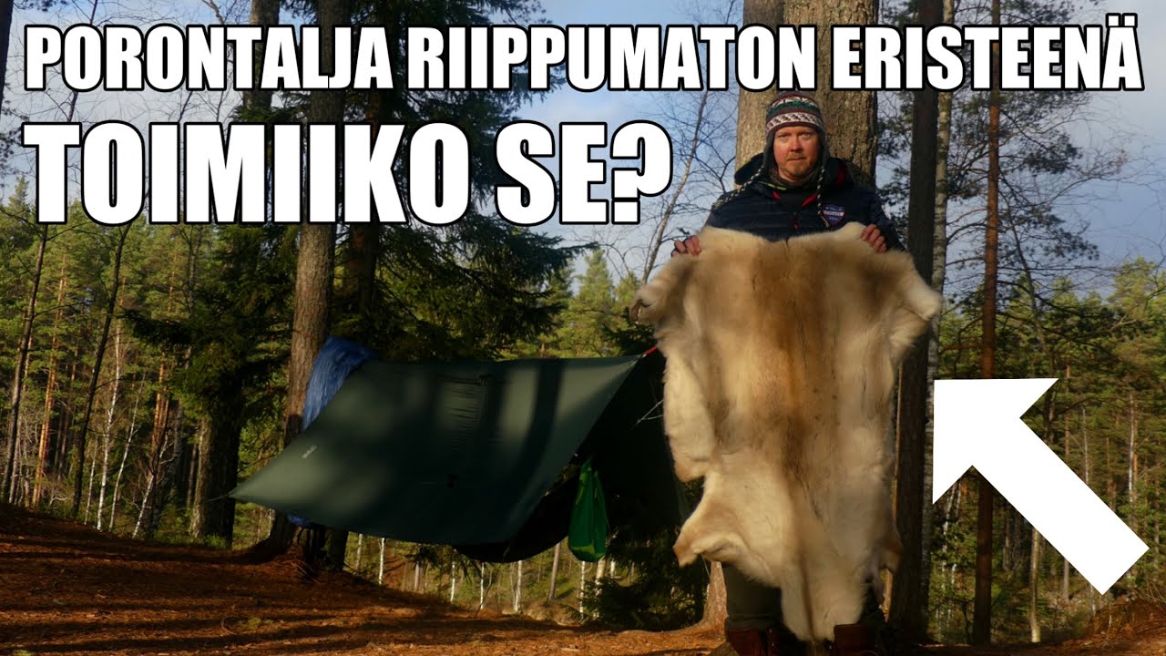 PORON 🦌 Kanssa RIIPPUMATOSSA | TOIMIIKO SE? | Riippumattoretkeily | DIY