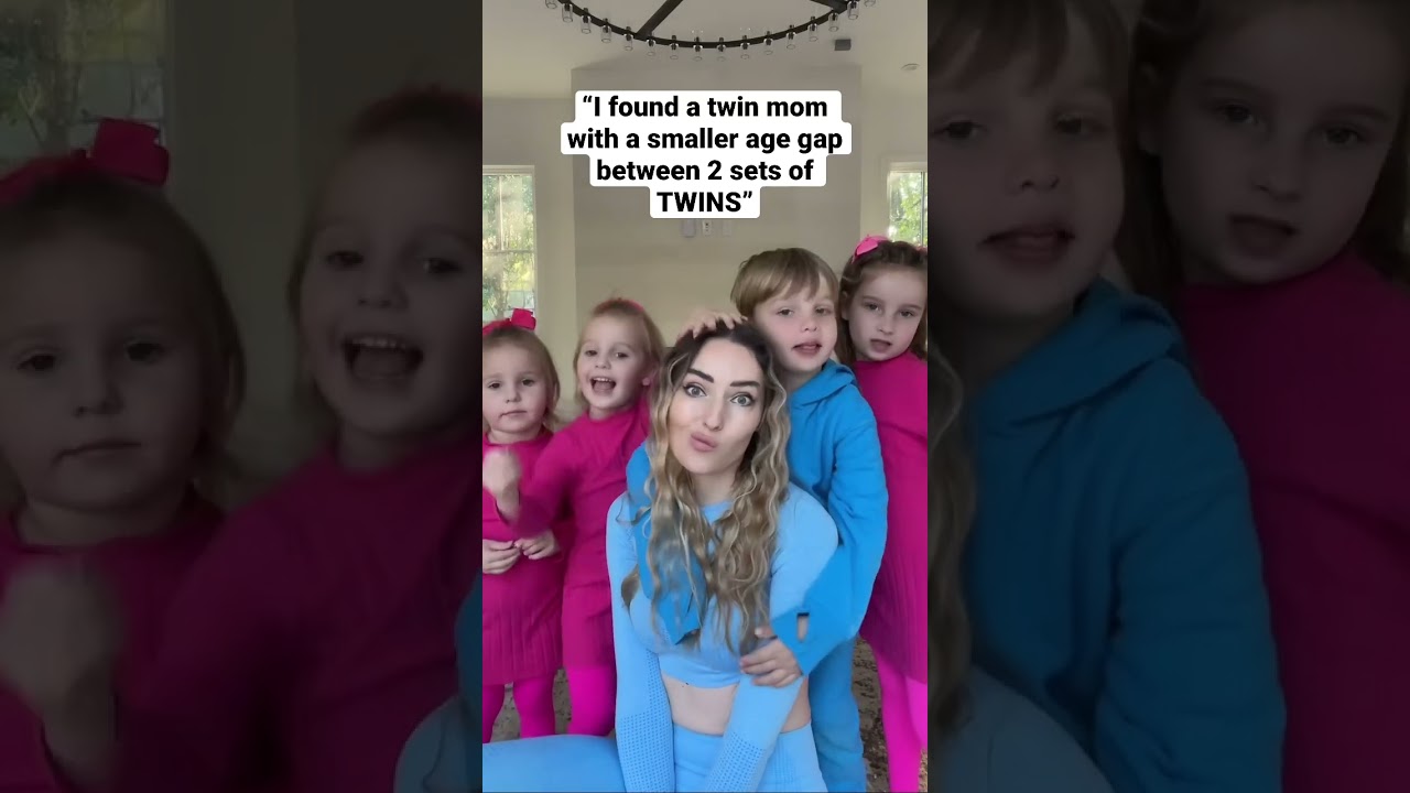 Twin mom with 2 sets of twins that only 2 years apart. Wow!