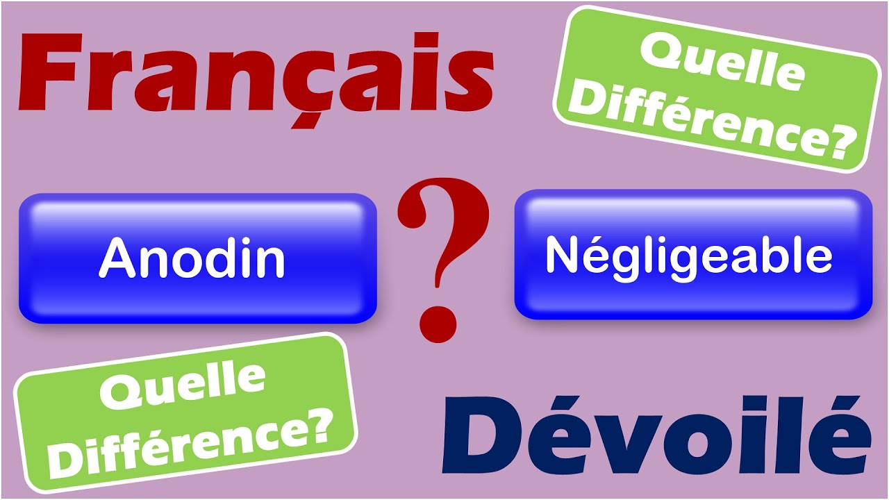Anodin et N&eacute;gligeable (Quelle Diff.)