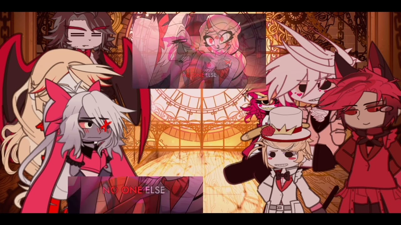 Hazbin hotel react to easy || gacha life 2|| part one