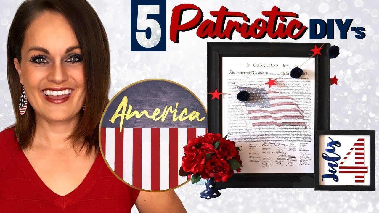 5 Way COOL, Dirt CHEAP Patriotic DIY DECOR Ideas on a Dollar Tree Budget!