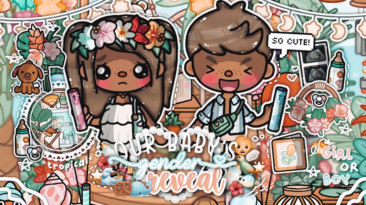 Our baby's *GENDER REVEAL* 🍼🌺🐳 ꒦₊˚ || *VOICED* 🎙|| Toca Boca Life World Roleplay 🦜🌺🌴🐠🌟🐛🥥₊ ꒱ ⌒