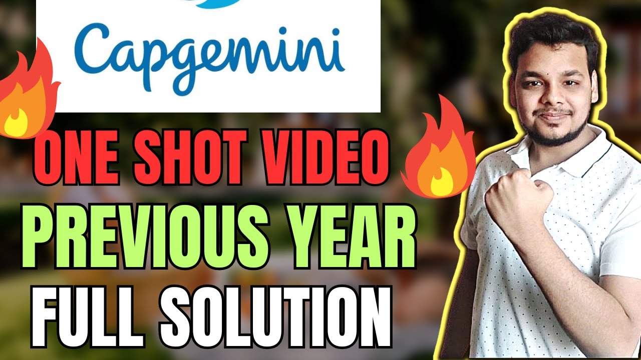 Capgemini (One Shot) Preparation | Capgemini Technical Assessment , Game Based | PYQ Questions