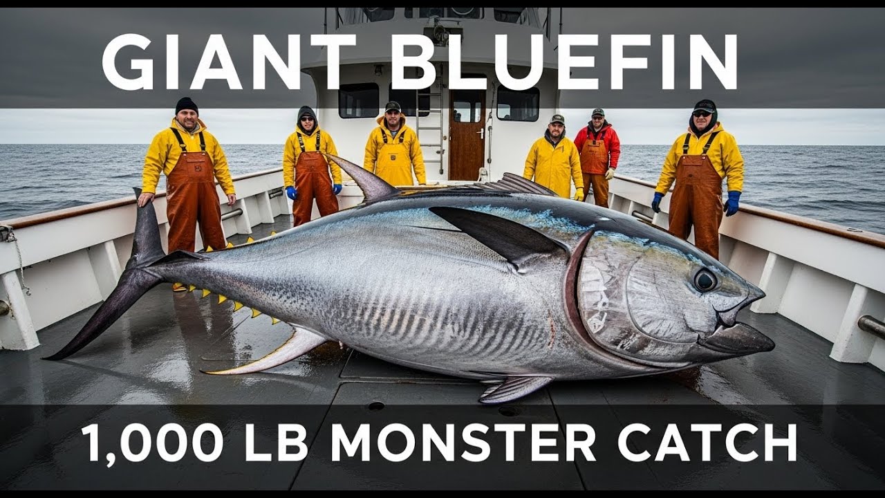 Giant 1,000lb Bluefin Tuna Caught | Industrial Fishing