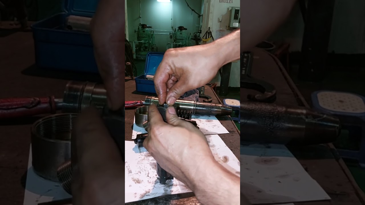 Main engine (6S50MC-C) fuel oil injection valve dismantle