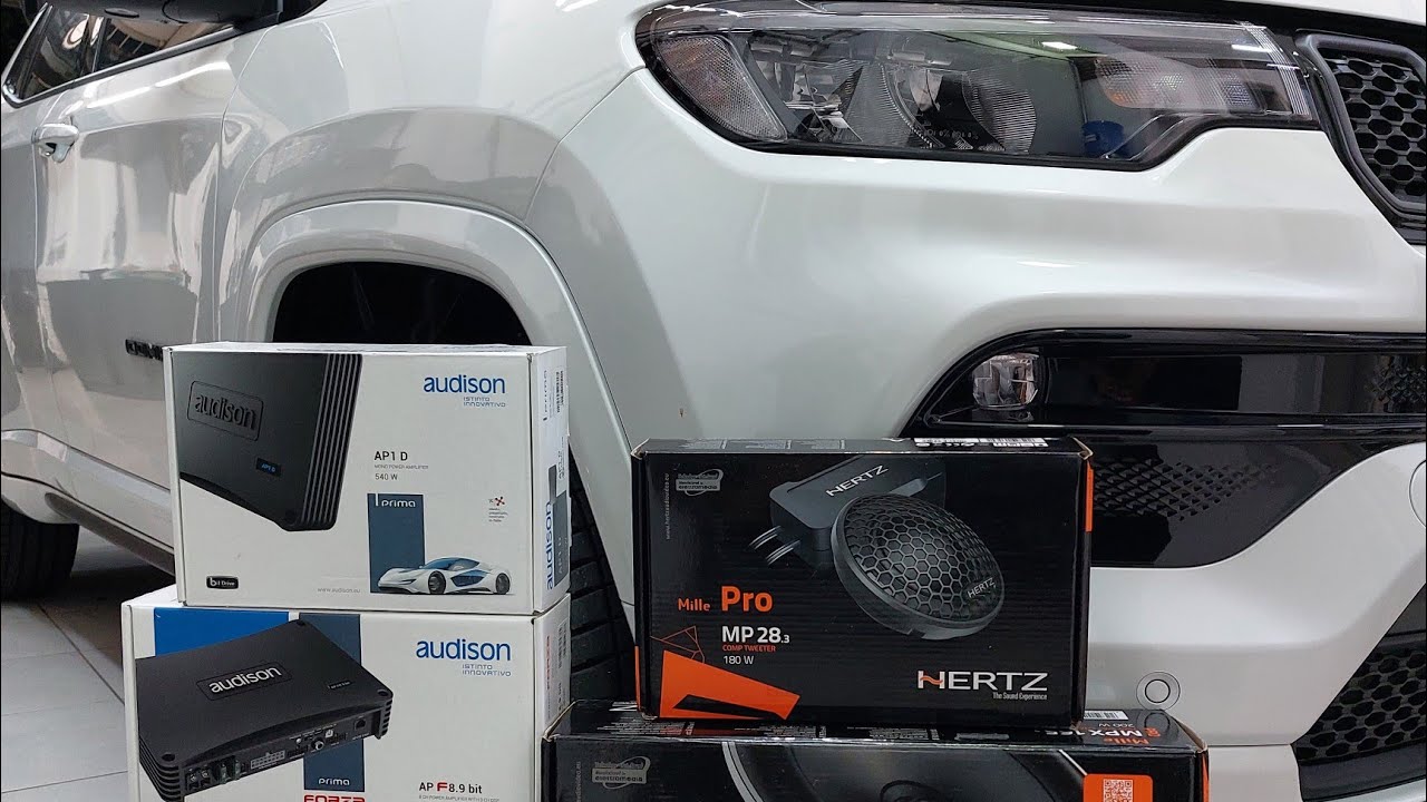 Projeto de Áudio Gringo no Jeep Compass t270 s. Como melhorar o som Beats dk Jeep? Sound quality