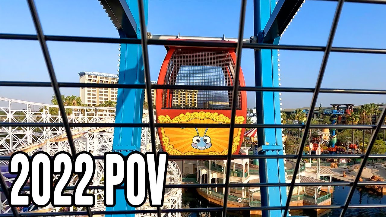 Pixar Pal-A-Round Swinging Gondolas - Disney California Adventure Park Ride 2022 [4K POV]