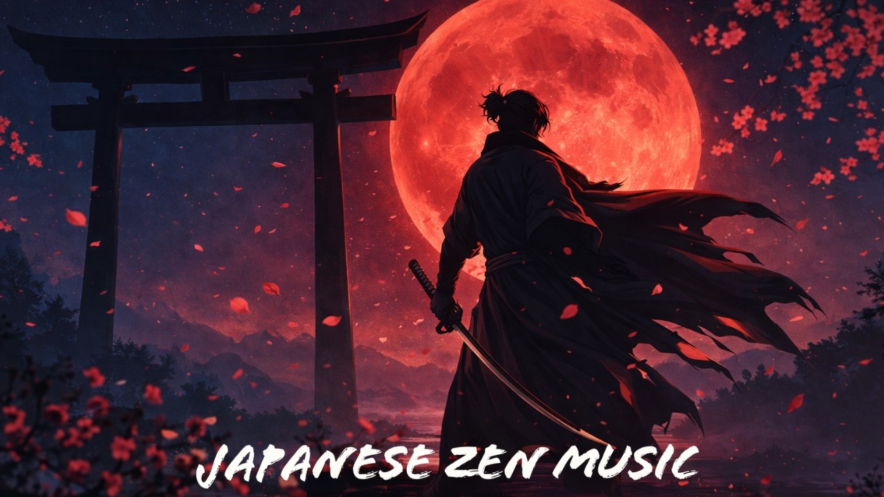 Japanese Zen Music | Moonlit Samurai at the Sacred Gate