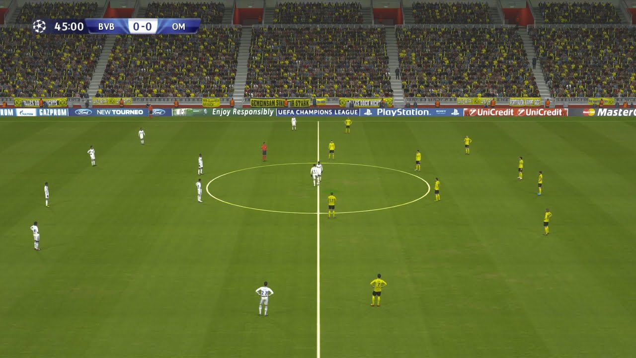 PES 2014 Master League | Borussia Dortmund VS Olympique de Marseille | Ultra Realistic