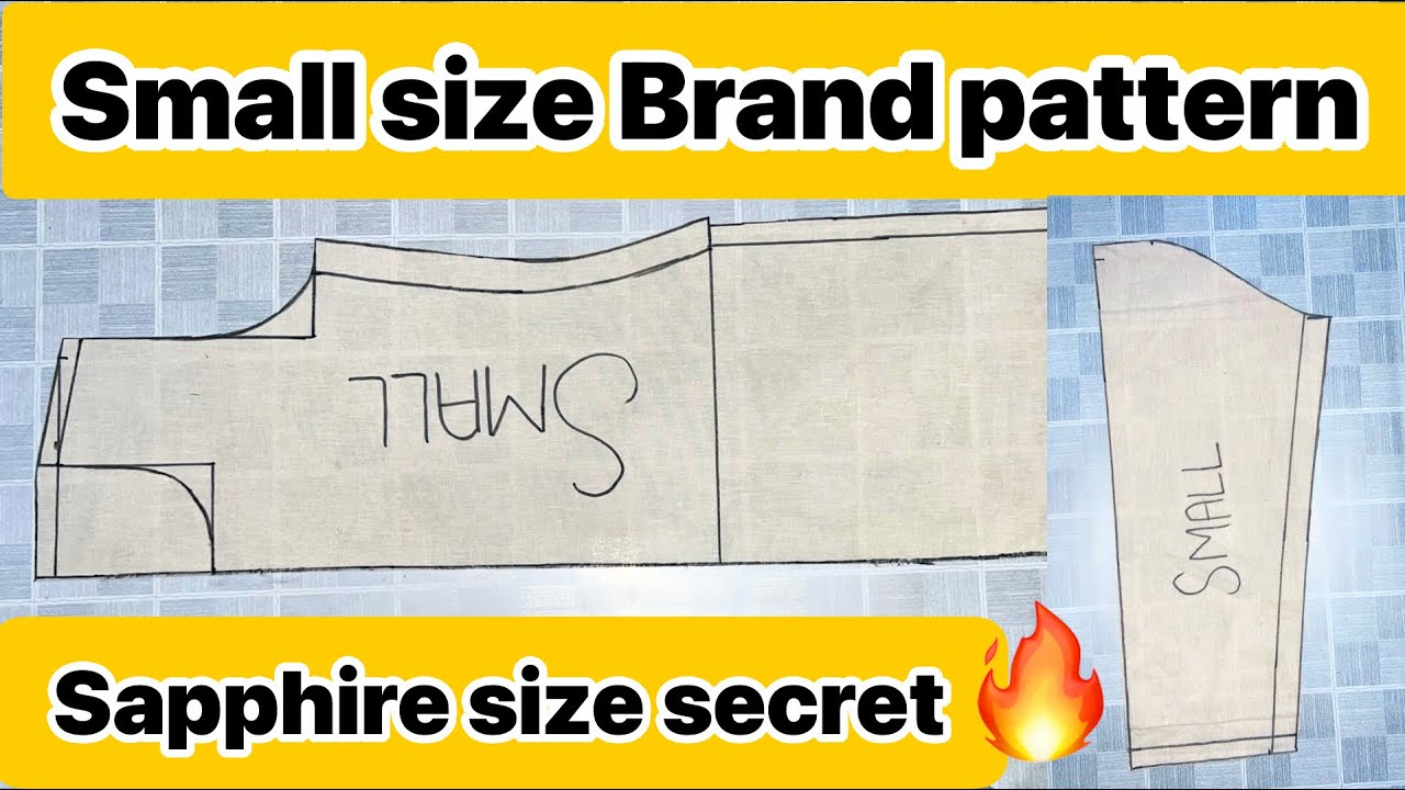 Small Size Shirt Cutting Pattern | Brand Size Measurements | Beginners Ke Liye Easy Method 