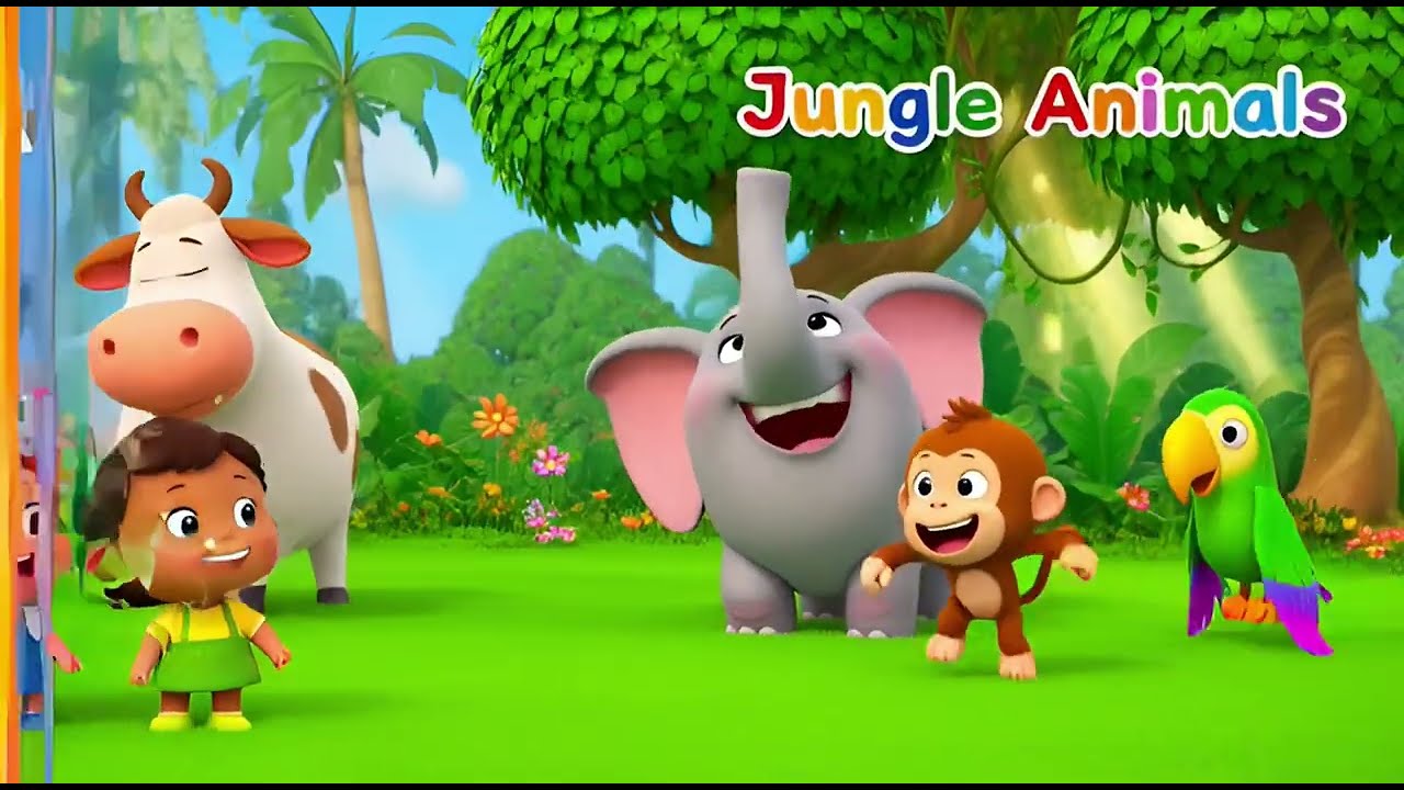 Animal Sounds Song | Farm & Jungle Animals | Preschool Learning Fun