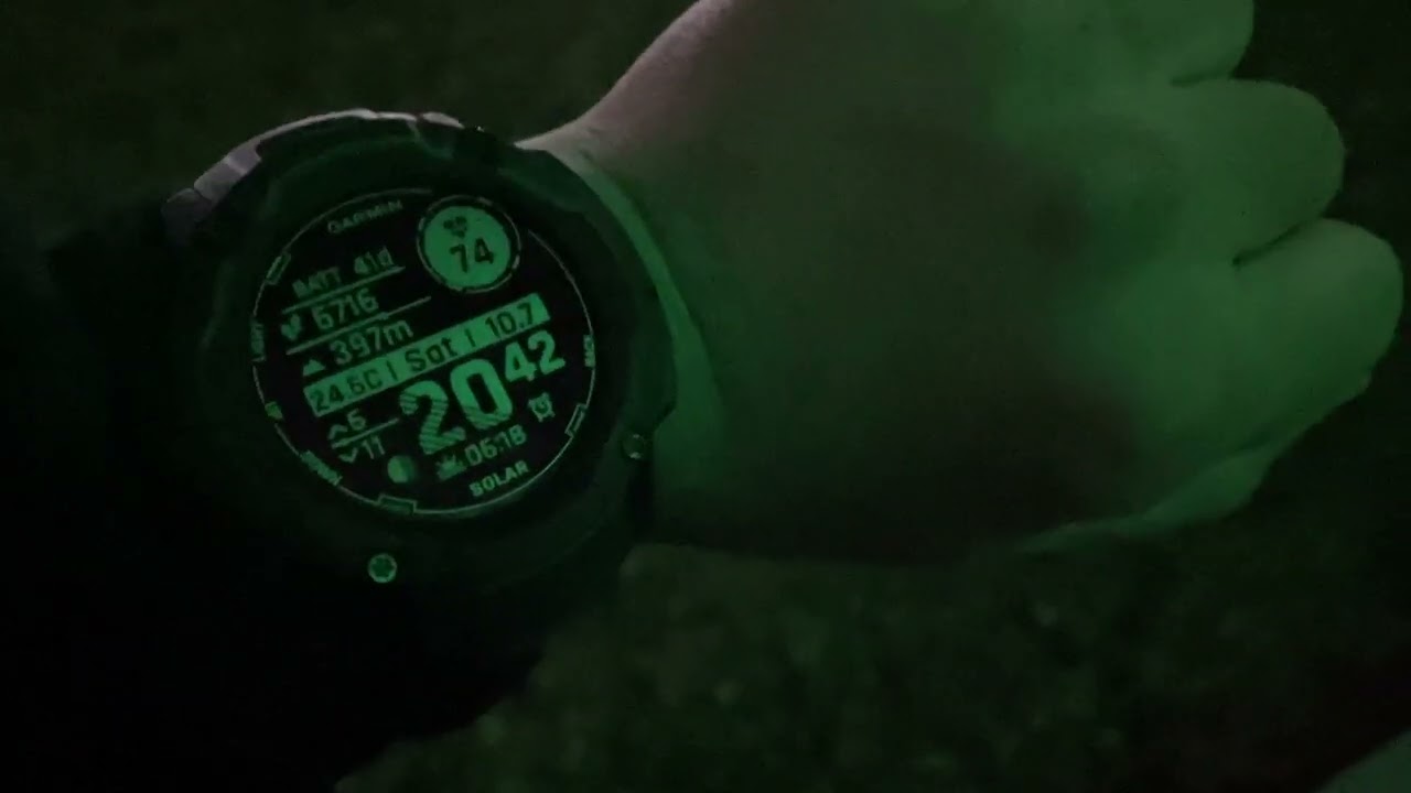 Garmin Instinct 2X in low light env