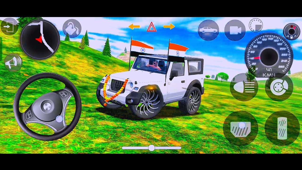 Modified Mahindra Thar 😈 Games: Indian White Thar (Gadi Wala Games) Car Game Android Game – 