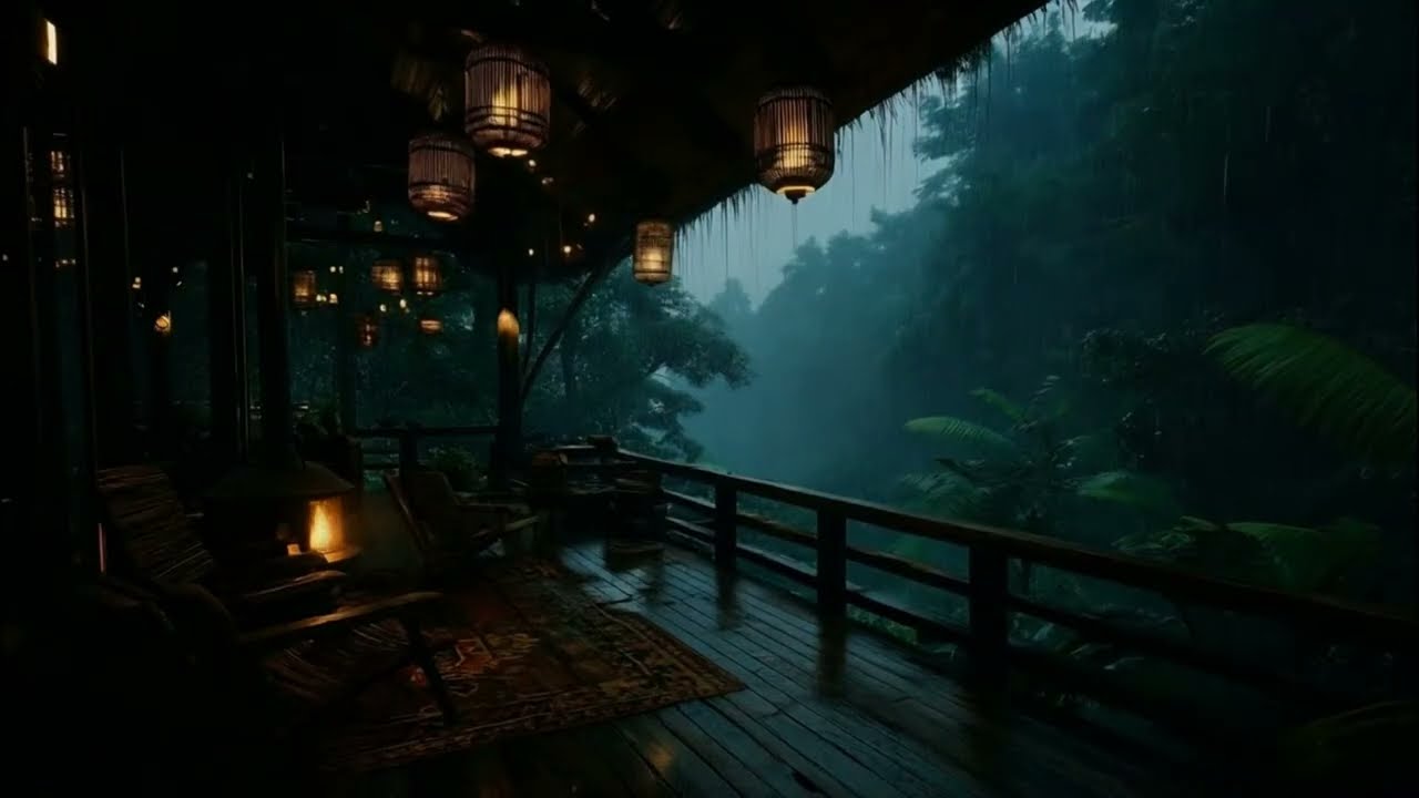 🔴 LIVE: Cozy Cabin Rain🌧️ Fireplace & Heavy Rain Sounds for Deep Sleep, Study & Relaxation