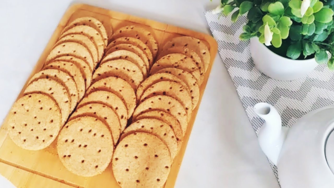بيسكوي ديجستيف بدقيق القمح الكامل والشوفان بدون حليب / biscuit degestive flocon d'avoine